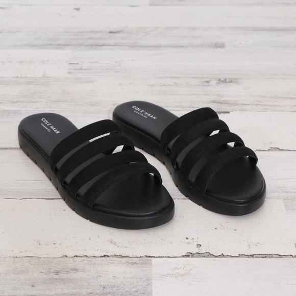 Cole Haan Zerogrand Multi Strap Sandal Black 8.5 New without box - Picture 1 of 7